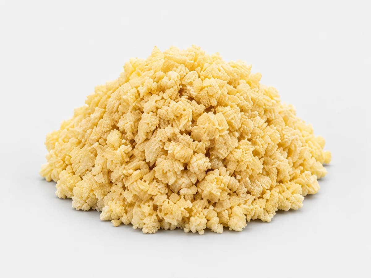 D113 ion exchange resin on a white studio background