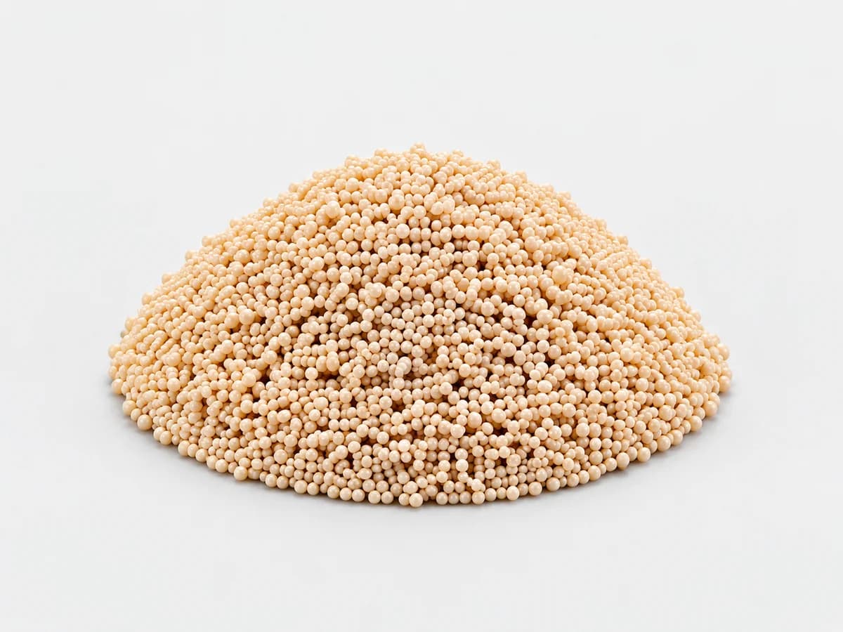 D201 ion exchange resin on a white studio background